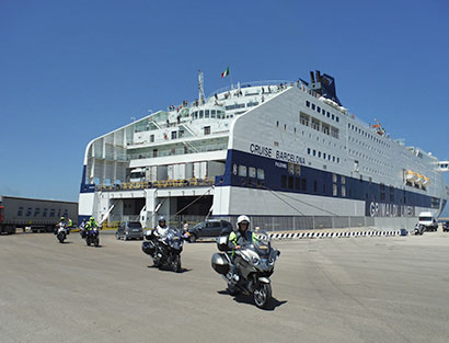 Barcelona visit or ride through Montserrat and the Penedès wine country. Ferry to Sardinia.