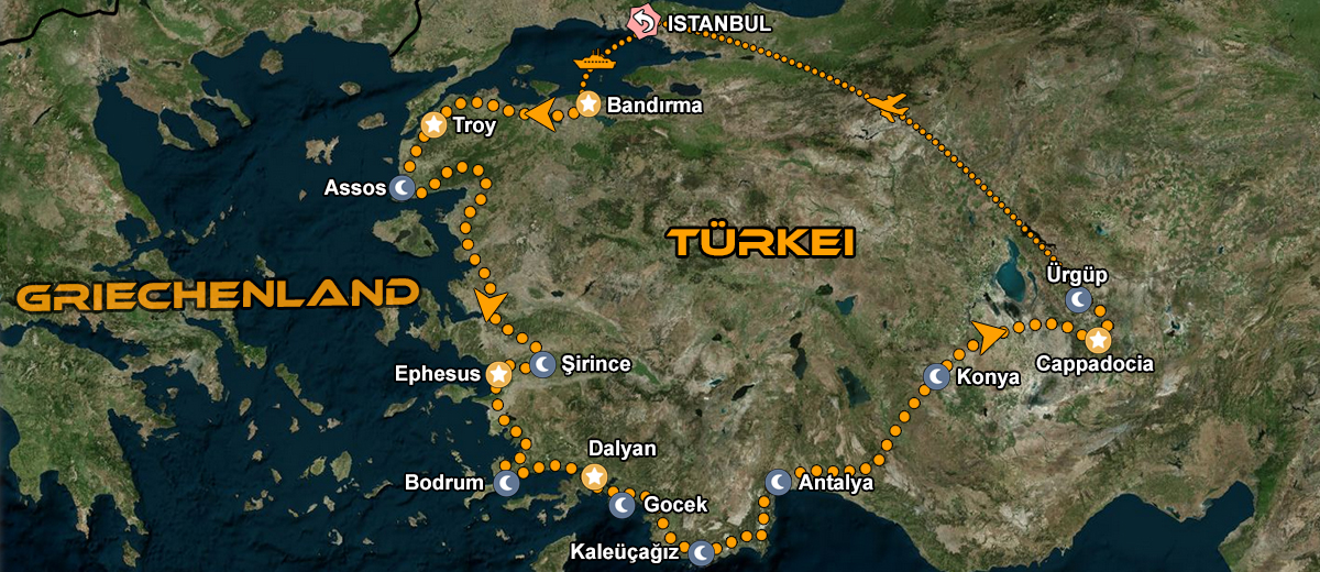 Karten Türkei Motorrad