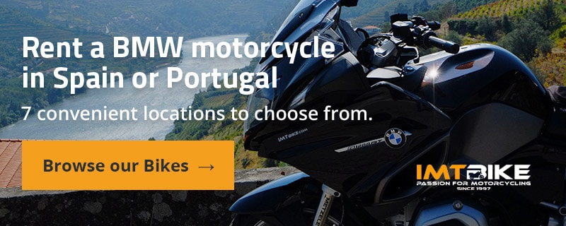 Rent a BMW motorcycle in Spain or Portugal. 7 convenient locations to choose from.