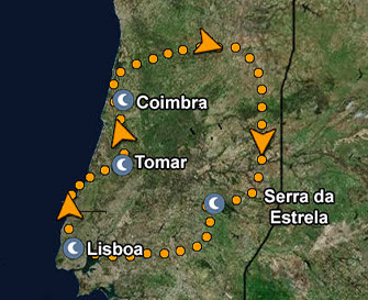 Central Portugal & Serra da Estrela Map